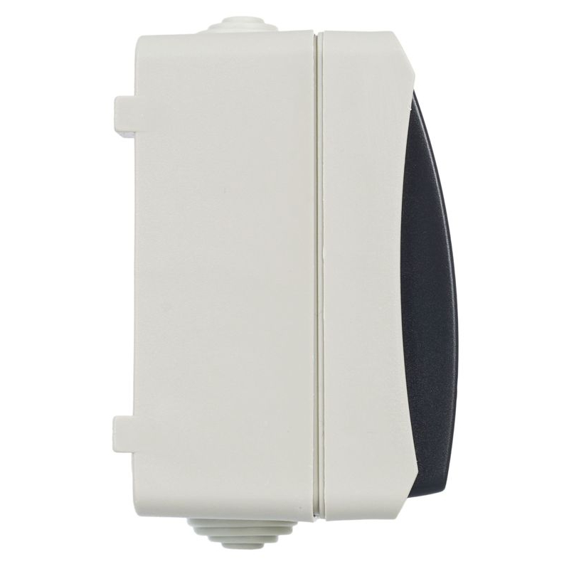 FORS Выключатель 1-клавишный проходной с индикацией для открытой установки 10А IP54 ВС20-1-1-ФСр серый IEK