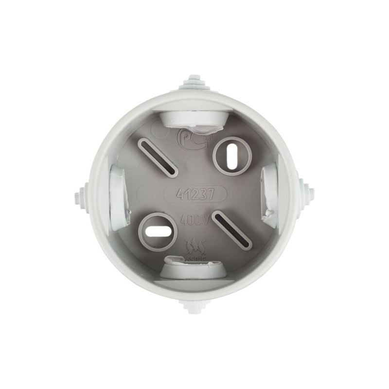 Коробка распаячная КМ41237 для открытой проводки безгалогенная (HF) D=75х40мм IP44 4 гермоввода серая IEK