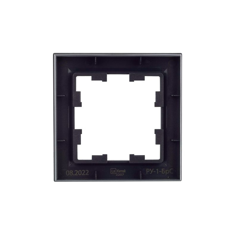 BRITE Рамка 1-местная РУ-1-БрС сталь IEK