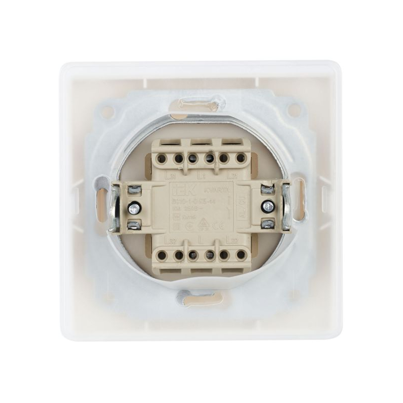 KVARTA Выключатель 1-клавишный 10А IP44 ВС10-1-0-КБ-44 белый GENERICA