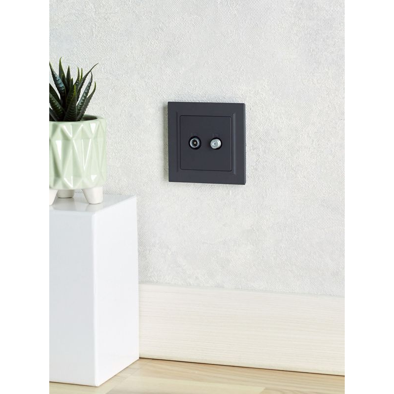 BRITE Рамка 1-местная IP44 РУ-1-БрГ-44 графит IEK