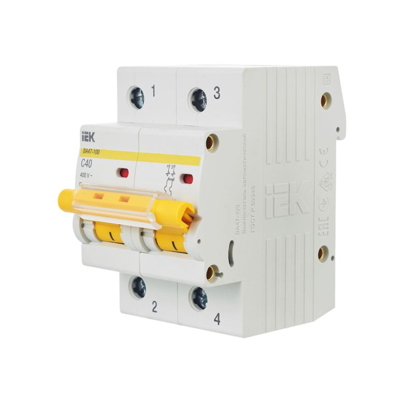 KARAT Автоматический выключатель ВА47-100 2P C 40А 10кА IEK