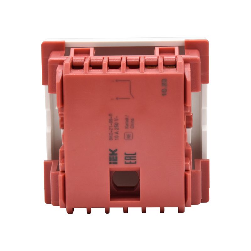 Выключатель одноклавишный ВКО-21-00-П (на 2 модуля) ПРАЙМЕР белый IEK