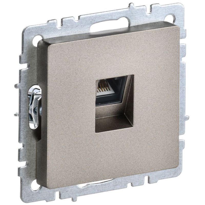 BRITE Розетка компьютерная RJ45 кат.6 РК11-БрШ шампань IEK