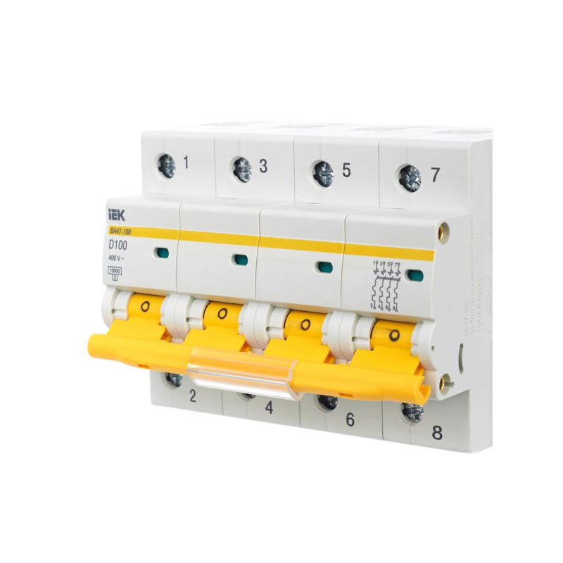 KARAT Автоматический выключатель ВА47-100 4P D 100А 10кА IEK