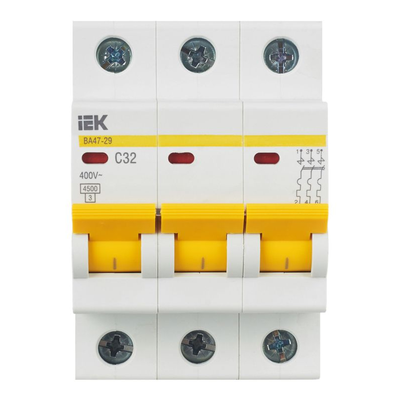 KARAT Автоматический выключатель ВА47-29 3P C 32А 4,5кА IEK