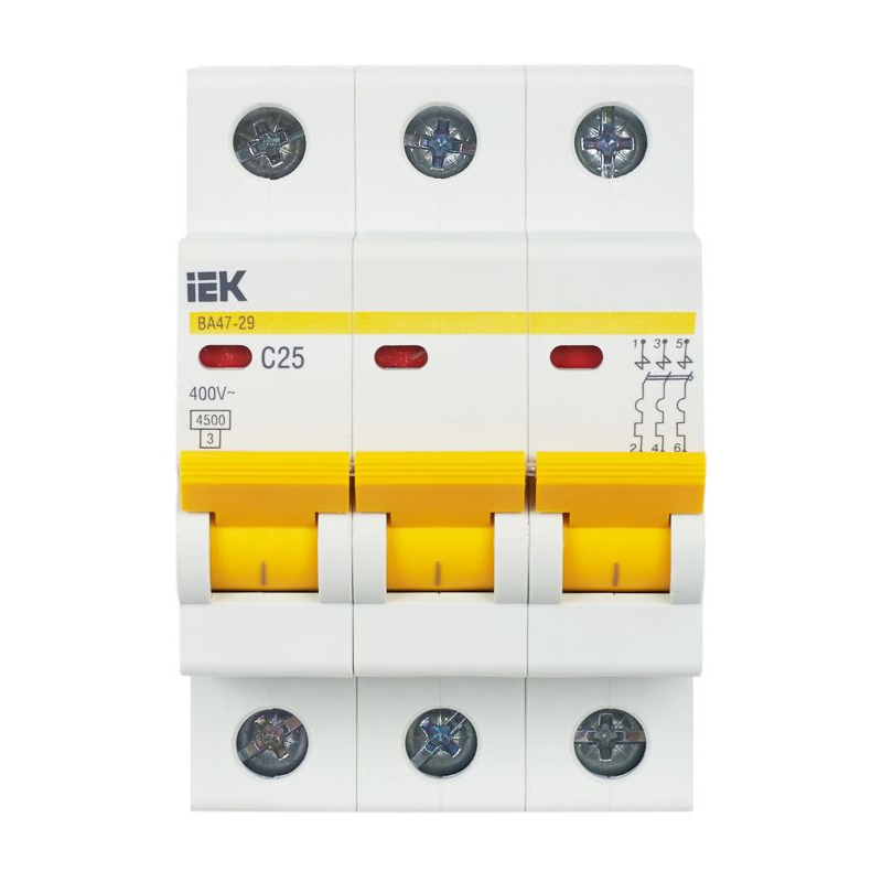 KARAT Автоматический выключатель ВА47-29 3P C 25А 4,5кА IEK