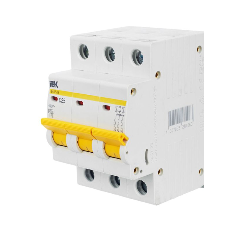 KARAT Автоматический выключатель ВА47-29 3P C 25А 4,5кА IEK