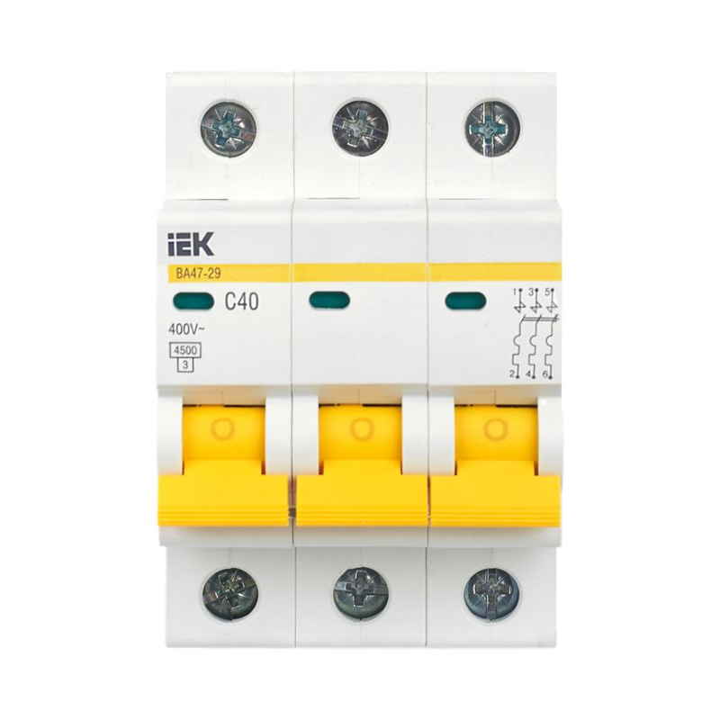 KARAT Автоматический выключатель ВА47-29 3P C 40А 4,5кА IEK