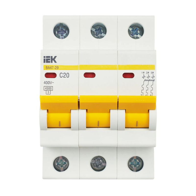 KARAT Автоматический выключатель ВА47-29 3P C 20А 4,5кА IEK