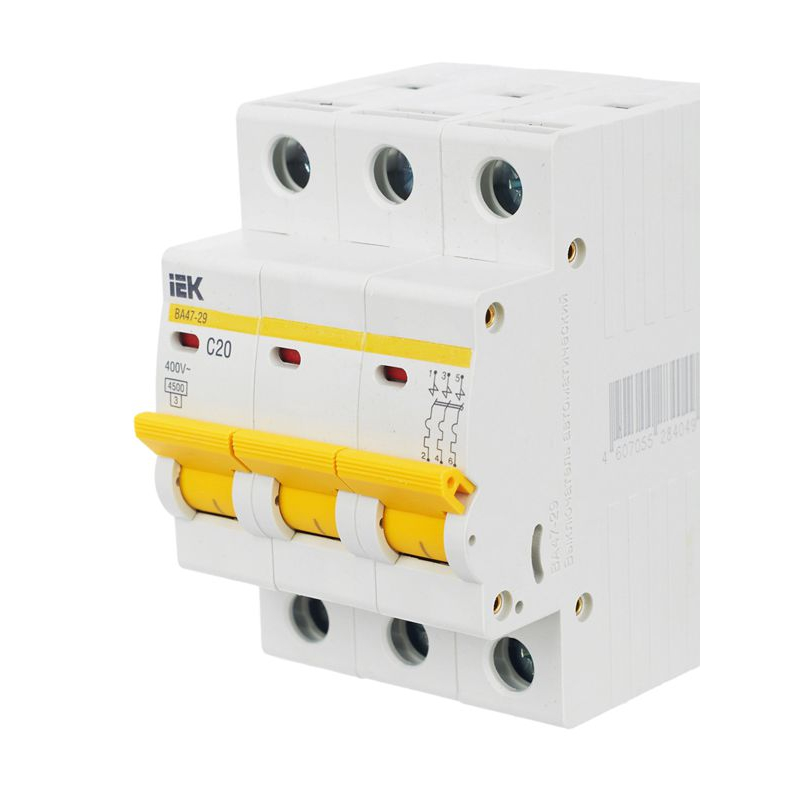 KARAT Автоматический выключатель ВА47-29 3P C 20А 4,5кА IEK