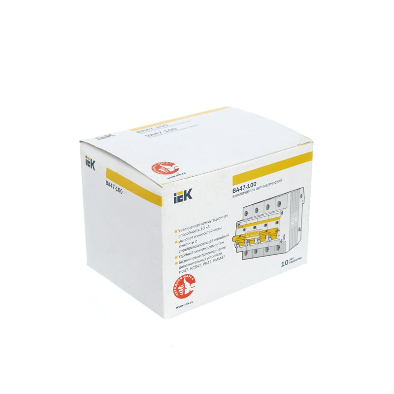KARAT Автоматический выключатель ВА47-100 4P C 25А 10кА IEK