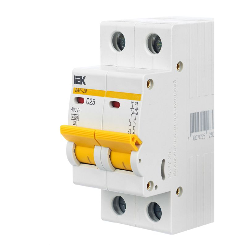 KARAT Автоматический выключатель ВА47-29 2P C 25А 4,5кА IEK