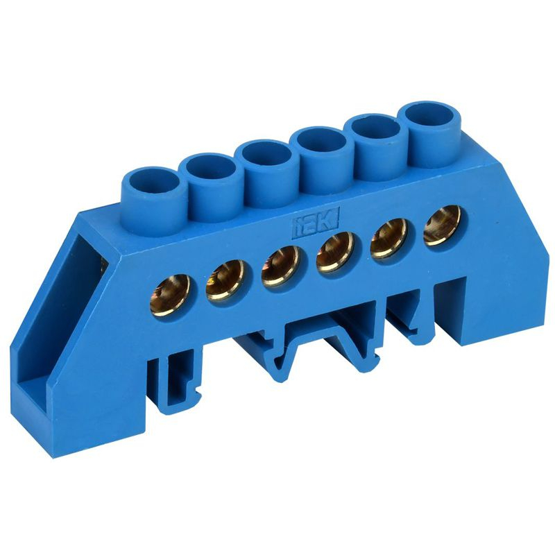 Шина N ноль в комбинированном DIN-изоляторе типа Стойка ШНИ-8х12-6-КС-С IEK