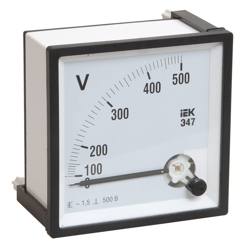 Вольтметр аналоговый Э47 500В класс точности 1,5 72х72мм IEK