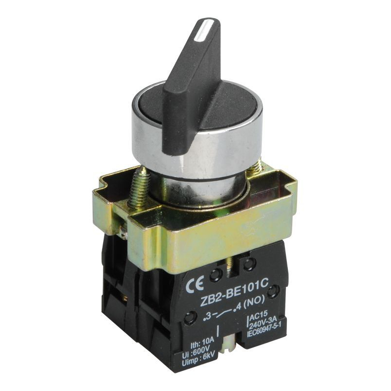 Переключатель LAY5-BJ25 2 положения I-0 длинная ручка NO+NC IEK