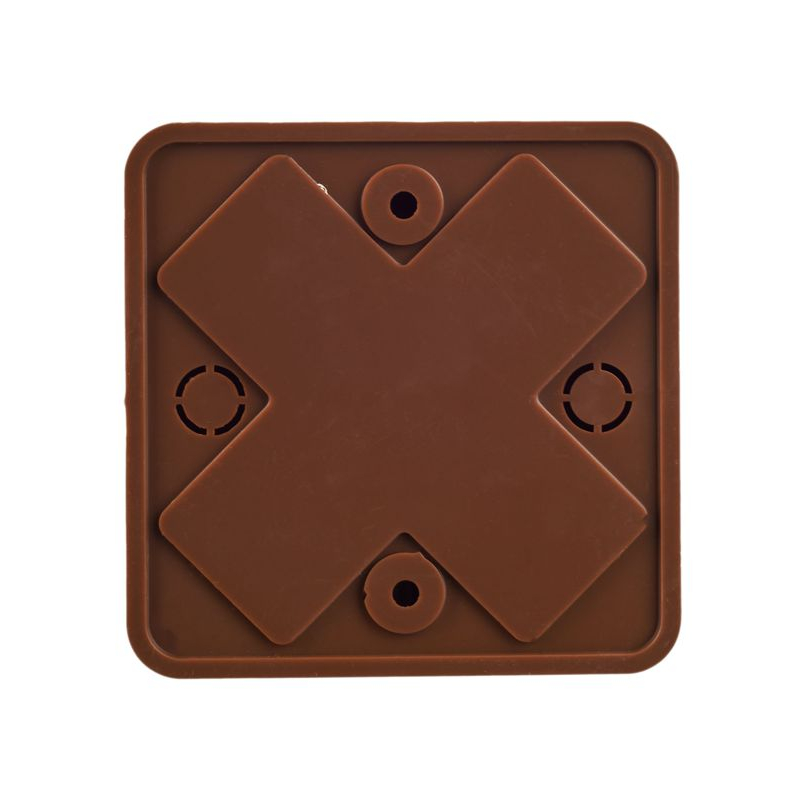 Коробка распаячная КМ41212-05 для открытой проводки безгалогенная (HF) 75х75х20мм дуб (6 клемм 6мм2) IEK