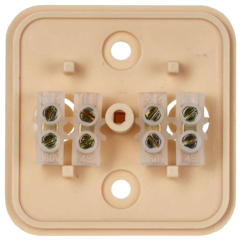 Коробка распаячная КМ41206-04 для открытой проводки безгалогенная (HF) 50х50х20мм сосна (4 клеммы 3мм2) IEK