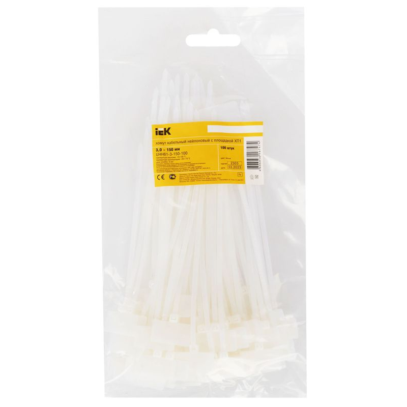 Хомут с площадкой ХП1 3,0х150 (100шт/упак) IEK