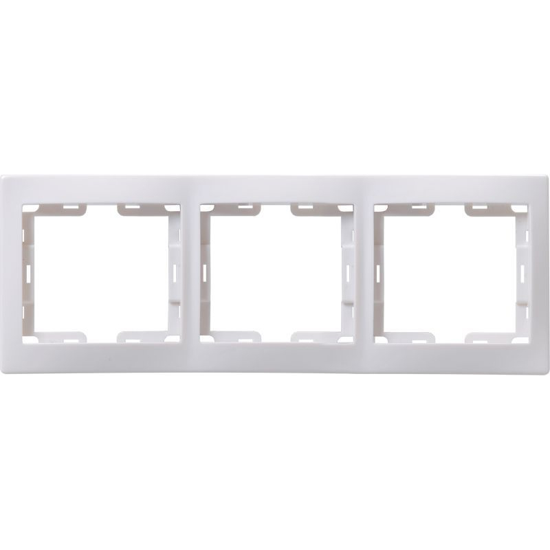 KVARTA Рамка 3-местная горизонтальная РГ-3-КБ белый GENERICA