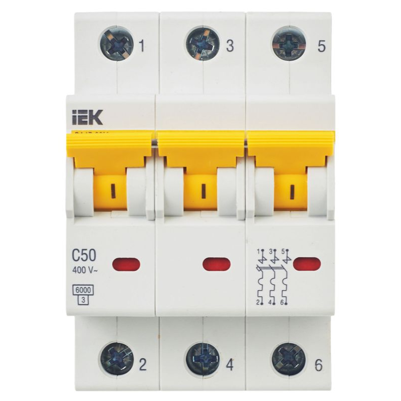 KARAT Автоматический выключатель ВА47-60M 3P C 50А 6кА IEK