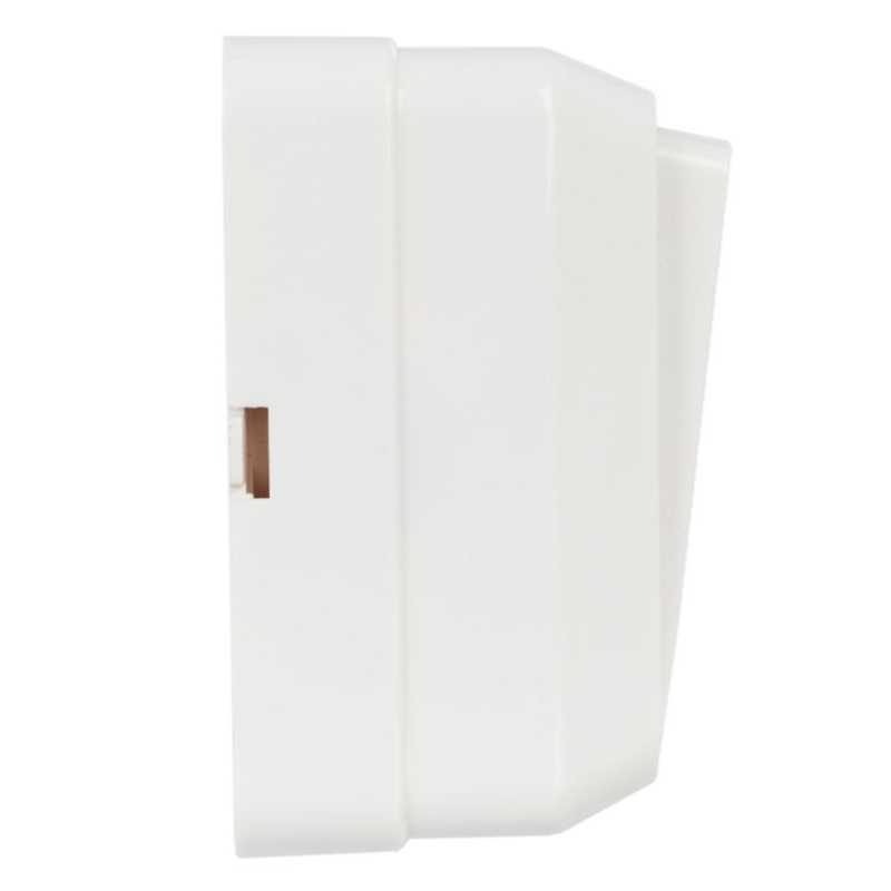 OKTAVA Выключатель 2-клавишный для открытой установки 10А ВС20-2-0-ОБ белый GENERICA