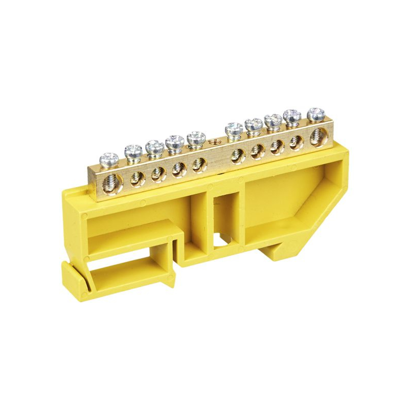 Шина PE земля на DIN-изол ШНИ-6х9-10-Д-Ж IEK