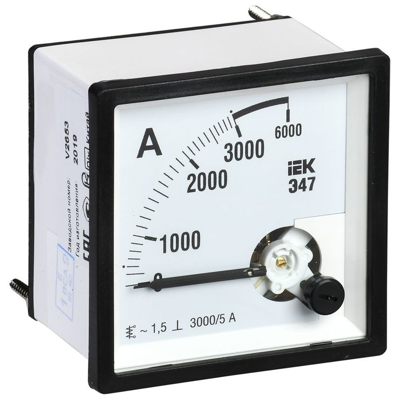 Амперметр аналоговый Э47 3000/5А класс точности 1,5 72х72мм IEK