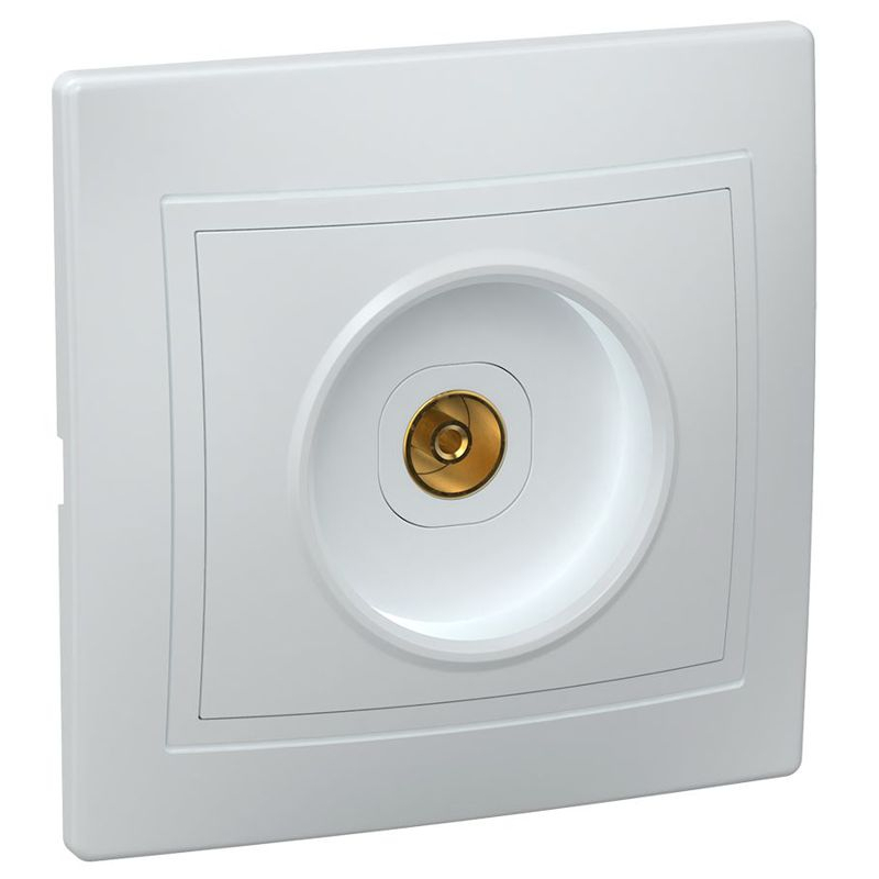 KVARTA Розетка 1-местная TV РТВ10-КБ белый GENERICA