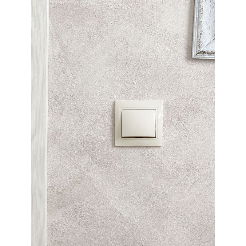 KVARTA Выключатель 1-клавишный 10А ВС10-1-0-ККм кремовый GENERICA