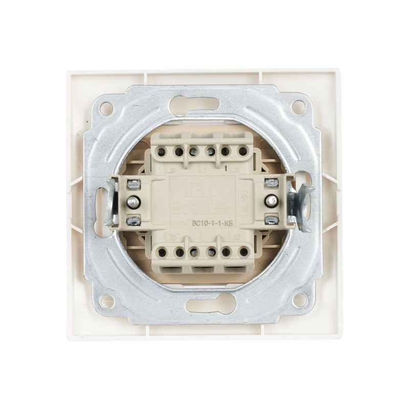 KVARTA Выключатель 1-клавишный с индикацией 10А ВС10-1-1-КБ белый GENERICA