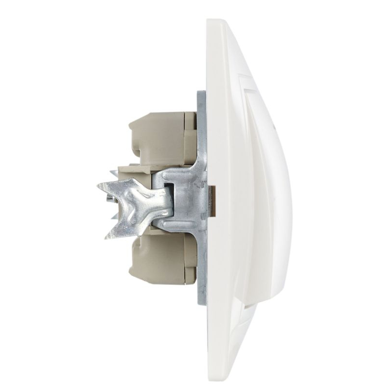 KVARTA Выключатель 1-клавишный с индикацией 10А ВС10-1-1-КБ белый GENERICA