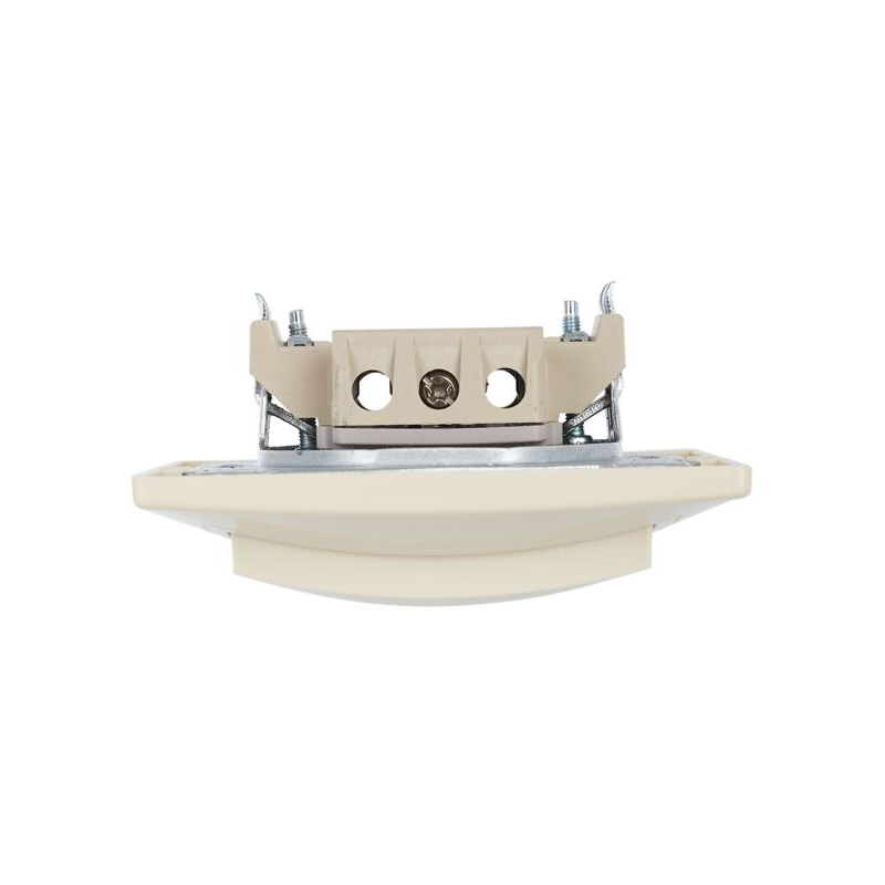 KVARTA Выключатель 1-клавишный с индикацией 10А ВС10-1-1-ККм кремовый GENERICA