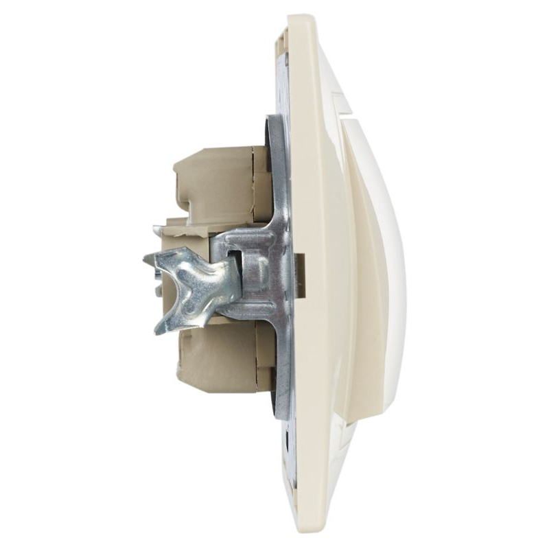 KVARTA Выключатель 2-клавишный 10А ВС10-2-0-ККм кремовый GENERICA