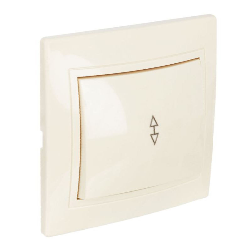 KVARTA Выключатель 1-клавишный прох 10А ВСп10-1-0-ККм кремовый GENERICA