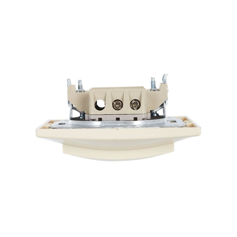 KVARTA Выключатель 1-клавишный прох 10А ВСп10-1-0-ККм кремовый GENERICA