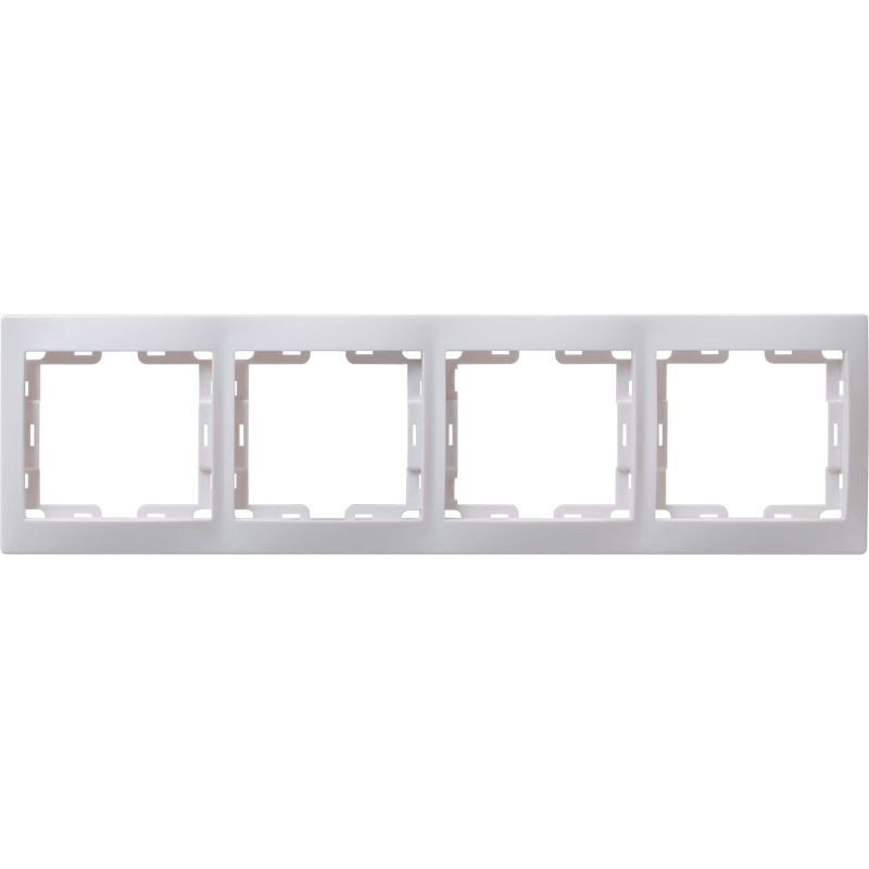 KVARTA Рамка 4-местная горизонтальная РГ-4-КБ белый GENERICA