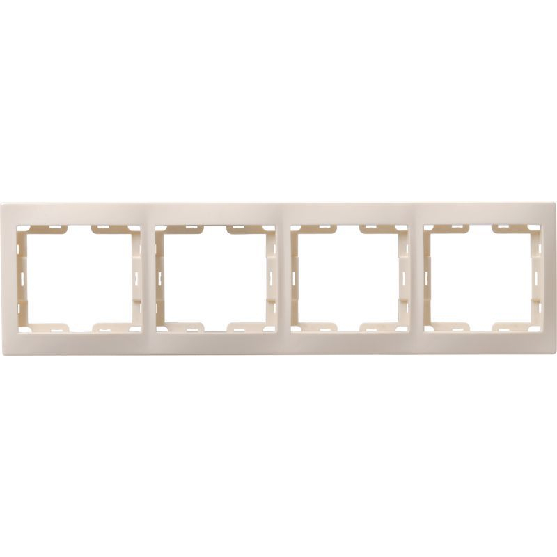 KVARTA Рамка 4-местная горизонтальная РГ-4-ККм кремовый GENERICA