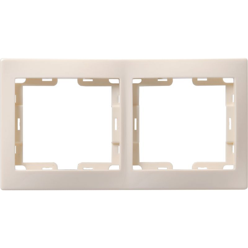 KVARTA Рамка 2-местная горизонтальная РГ-2-ККм кремовый GENERICA
