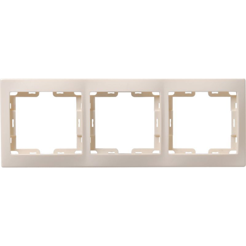 KVARTA Рамка 3-местная горизонтальная РГ-3-ККм кремовый GENERICA
