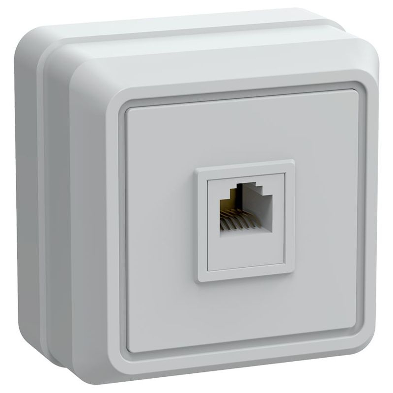 OKTAVA Розетка 1-местная телефонная RJ11 для открытой установки РТ20-ОБ белый GENERICA OKTAVA Розетка 1-местная телефонная RJ11 для открытой установки РТ20-ОБ белый GENERICA