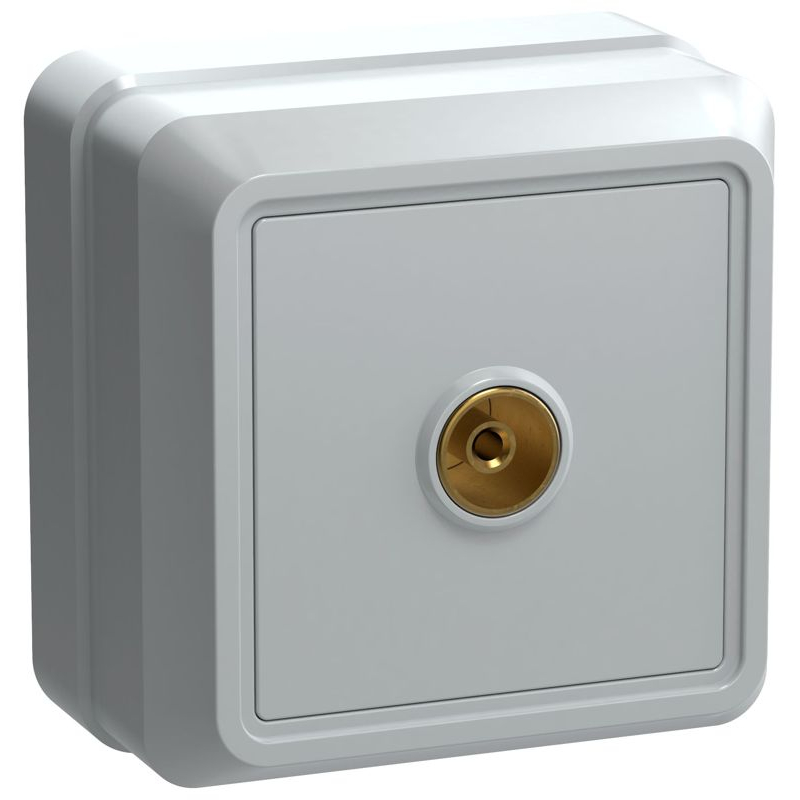 OKTAVA Розетка 1-местная TV для открытой установки РТВ20-ОБ белый GENERICA