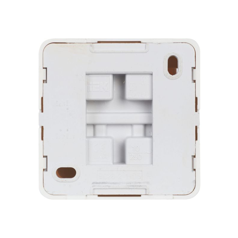 OKTAVA Выключатель 2-клавишный с индикацией для открытой установки 10А ВС20-2-1-ОБ белый GENERICA