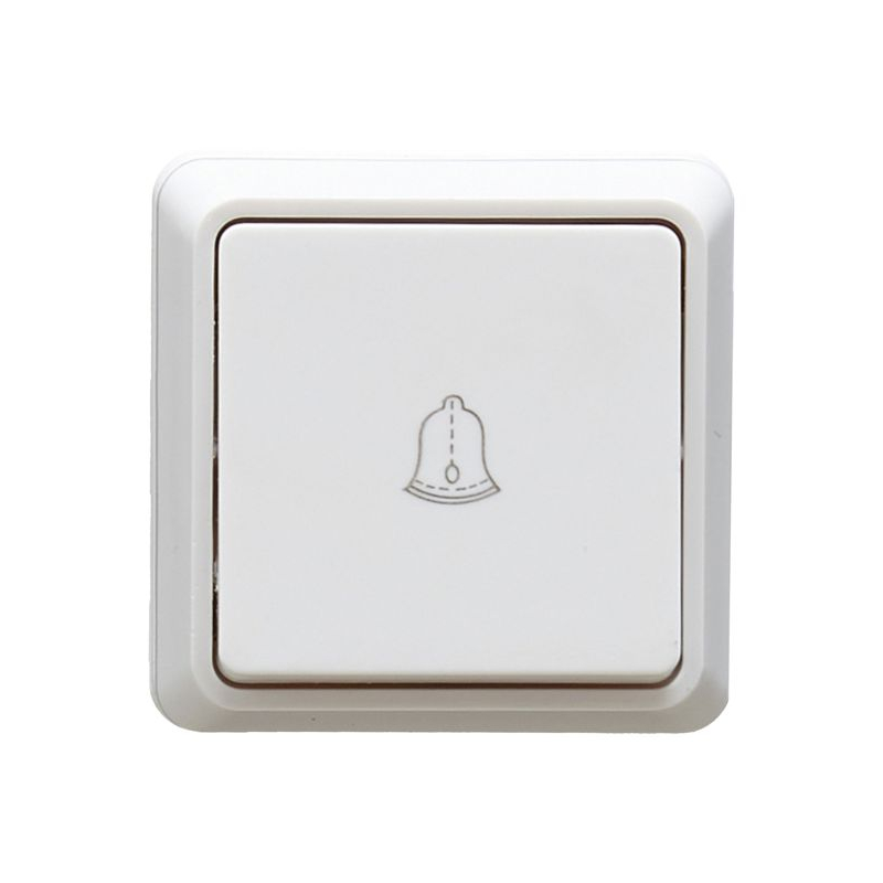 OKTAVA Выключатель 1-клавишный кнопочный для открытой установки 10А ВСк20-1-0-ОБ белый GENERICA