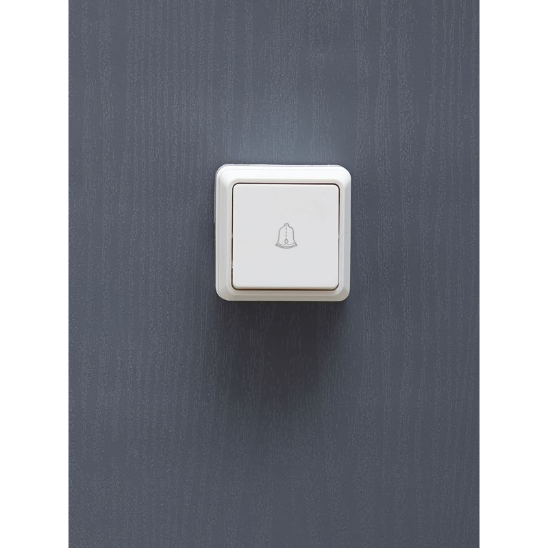 OKTAVA Выключатель 1-клавишный кнопочный для открытой установки 10А ВСк20-1-0-ОБ белый GENERICA