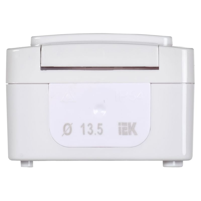 Розетка 1-местная для открытой установки РСб20-3-ГПБб с заземляющим контактом IP54 ГЕРМЕС PLUS (цвет крышки:белый) IEK