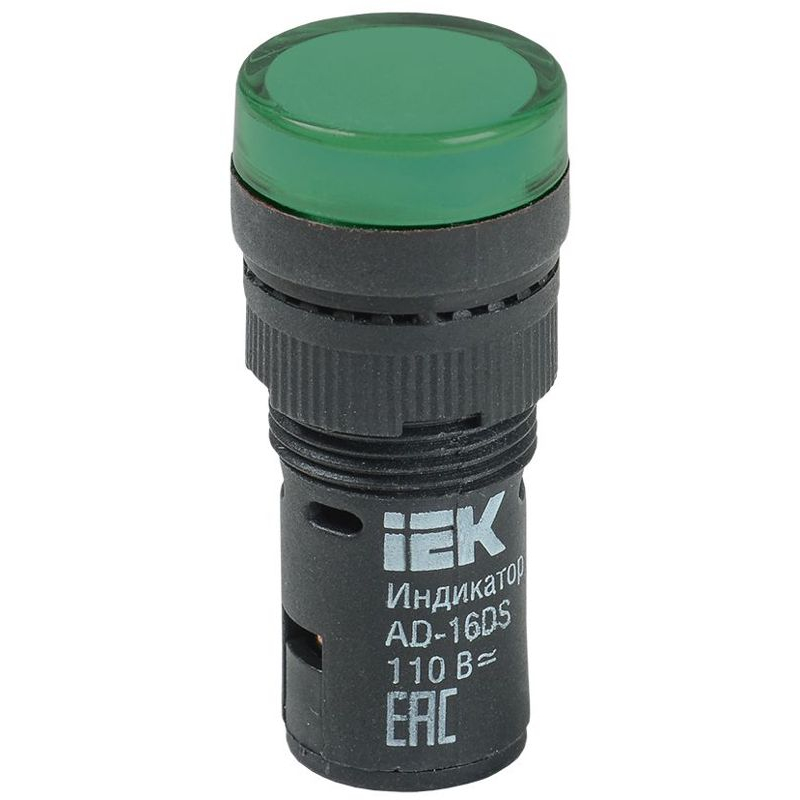Лампа AD16DS(LED)матрица d=16мм зеленый 110В AC/DC IEK Лампа AD16DS(LED)матрица d=16мм зеленый 110В AC/DC IEK