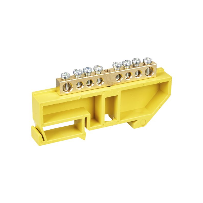 Шина PE земля на DIN-изол ШНИ-6х9-8-Д-Ж IEK