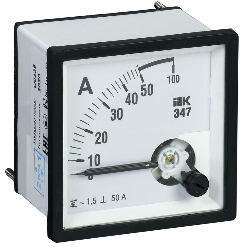 Амперметр аналоговый Э47 50А класс точности 1,5 96х96мм IEK
