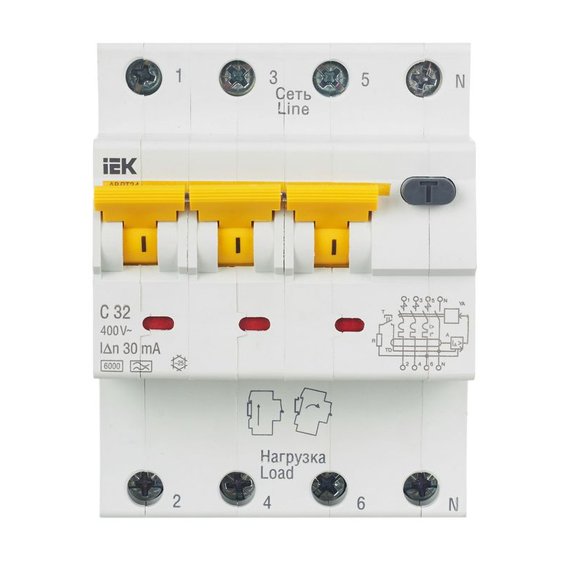 KARAT Автоматический выключатель дифференциального тока АВДТ 34 C32 30мА тип A IEK
